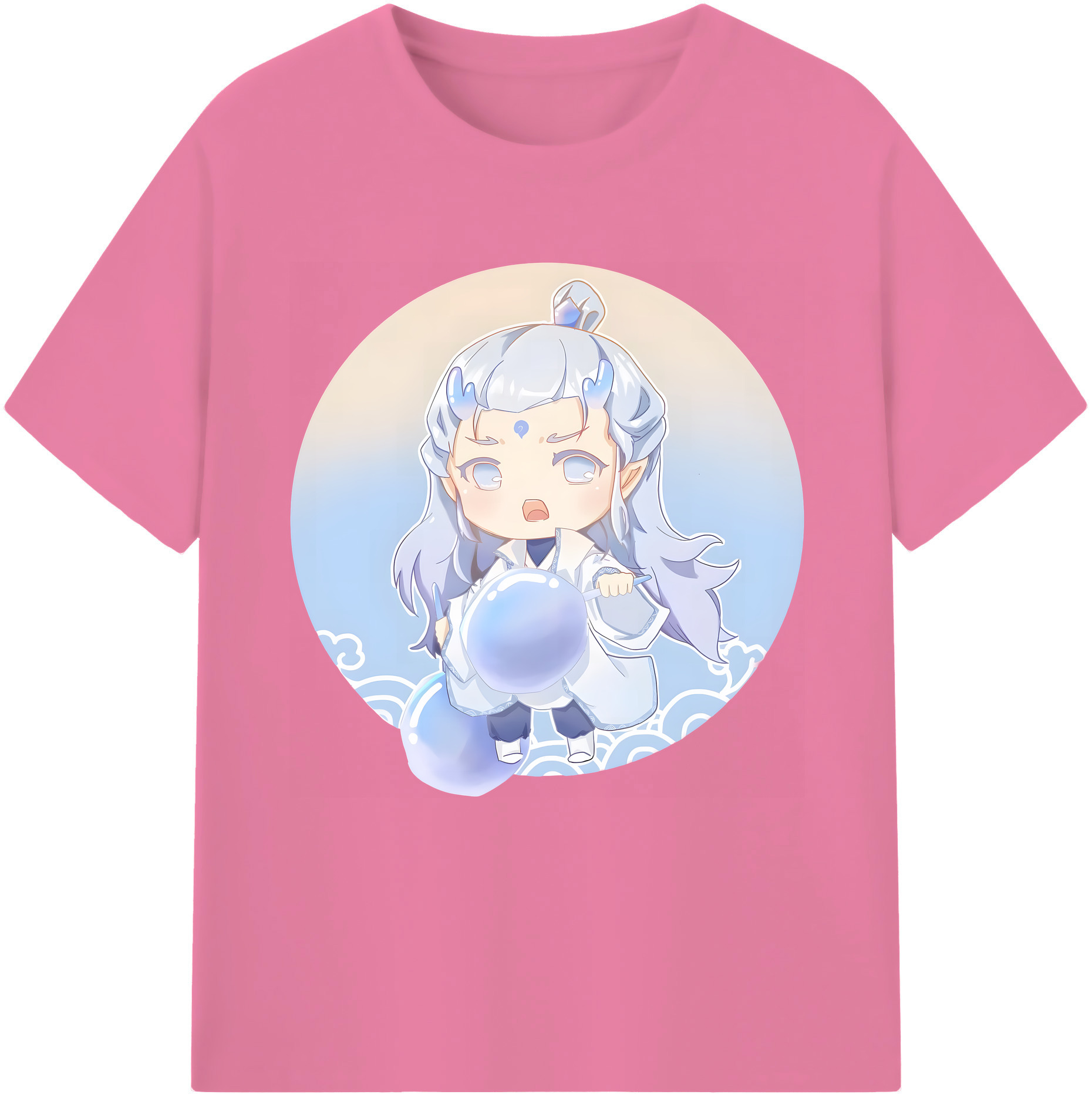 （画像用） Ne Zha 2 ナタ 魔童の大暴れ 綿100％半袖Tシャツ（フロントプリント）